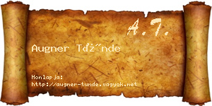 Augner Tünde névjegykártya